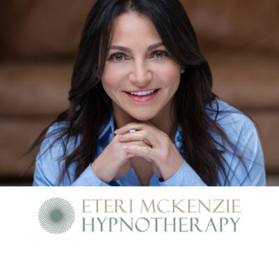 Kitti's client, Eteri McKenzie and her business (Eteri McKenzie Hypnotherapy) logo.